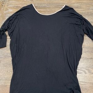 Black blouse with back bow